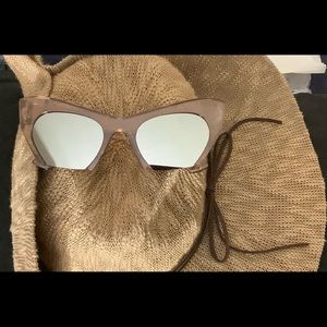 Light Beige Cat Eye Sunglasses